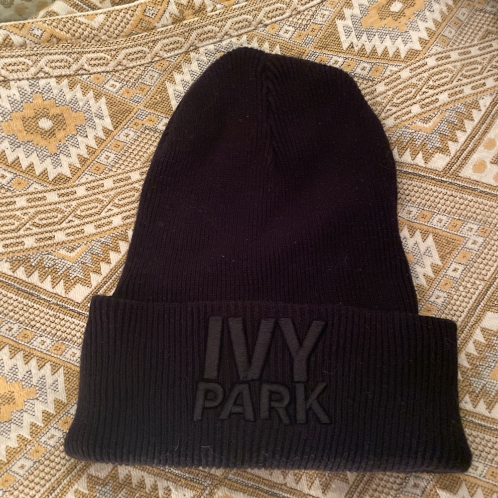 IVY PARK Classic Black Knit Hat